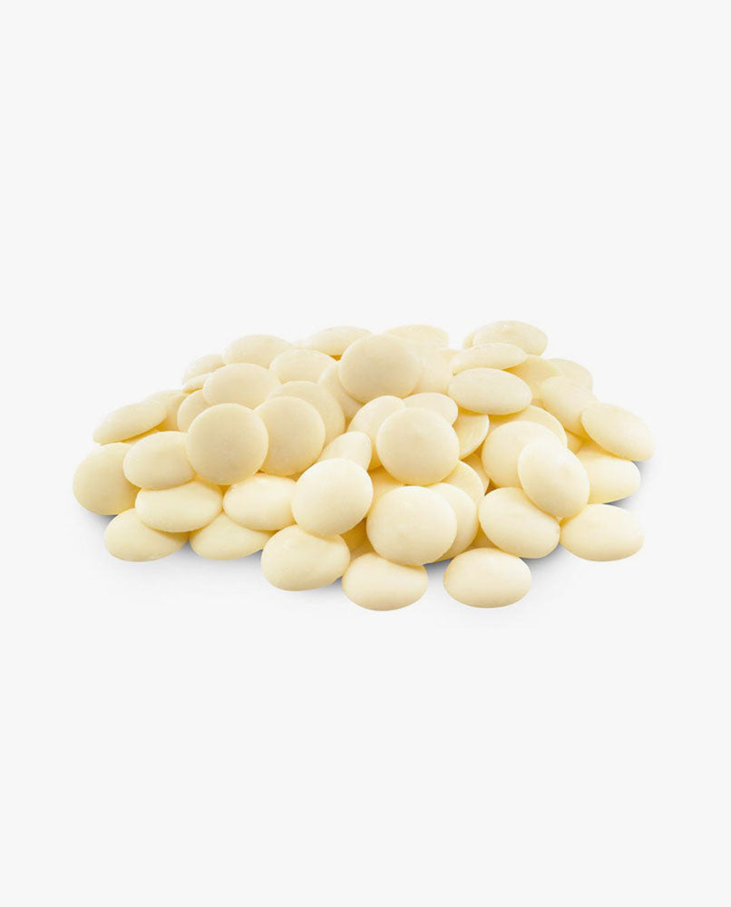Organic White Chocolate Disks (Bulk) – 15lbs